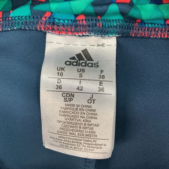 Adidas Run 1/1 Tight Legging Womens S Small Geometric Paneled Stretch Pants - Picture 12 of 15